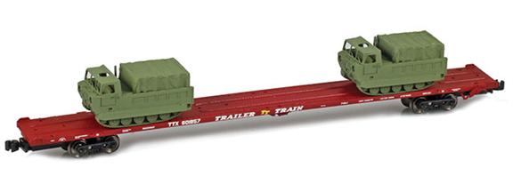 RTTX 89’ Flat Cars with M548 Tracked Cargo Carrier