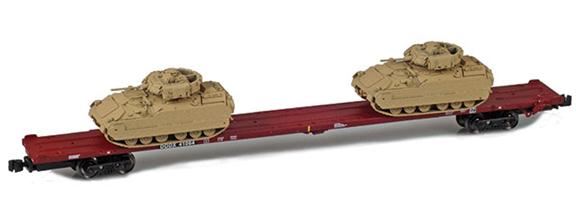 89’ Flat Cars with M2A2s