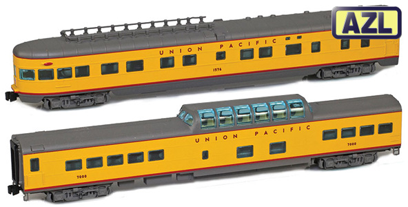 1-921 yellow/gray HO 72 Ft Smoothside Passenger RPO Union Pacific 